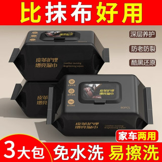 汽车内饰清洁湿巾 皮革除尘去污湿纸巾