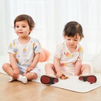 舒贝怡 宝宝短袖套装夏季纯棉婴幼儿睡衣家居服薄款男女儿童t恤短裤童装