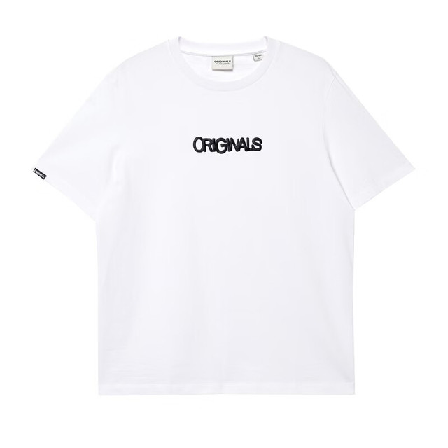 杰克琼斯 26年纯棉短袖t恤字母发泡印花潮流品质