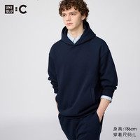  UNIQLO/优衣库 宽松 连帽卫衣 482309/69藏青色 M