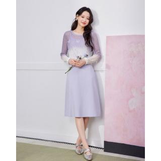 爱依服 2026春夏法式温柔小女人里外套长裙