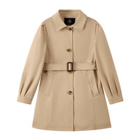 E-LAND KIDS eland kids衣恋童装女童外套26年春新品英伦风中长款风衣