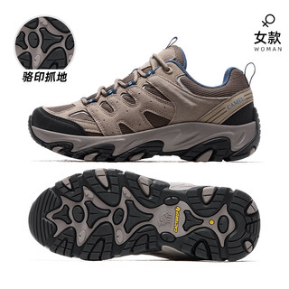  CAMEL/骆驼 时尚运动休闲 男士户外登山鞋 X15B693049，深米，男款 透网版 40