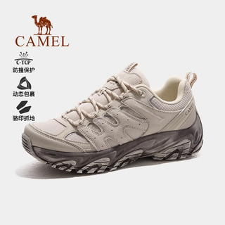  CAMEL/骆驼 时尚运动休闲 男士户外登山鞋 X15B693049，深米，男款 透网版 40