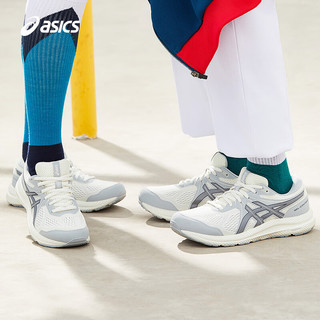ASICS亚瑟士 GEL-CONTEND 7 缓震透气跑鞋 白色/灰色 36