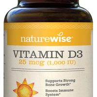 naturewise 维生素D3软胶囊 1000IU 30粒 成人免疫骨骼健康