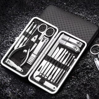 鲸意  创意不锈钢防飞溅指甲刀 19件套