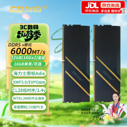 储奇 DDR5 6000 海力士Adie CL28低时序 美光颗粒 32GB 16Gx2