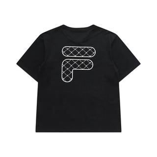  FILA FUSION 时尚宽松 款短袖T恤 深黑 M (170/92A)