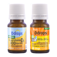 Ddrops 促进钙吸收 婴儿维生素D3滴剂 【出生-1岁】婴儿AD+婴儿D3组合装