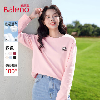 班尼路 纯棉长袖T恤女