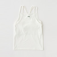 MOUSSY 夏季新品简约基础款双肩带假两件小吊带010IS480-6721