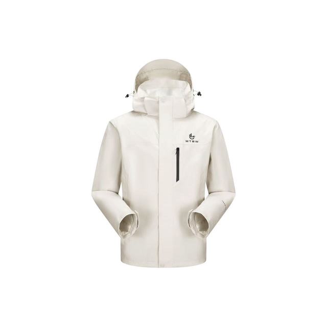 美特斯邦威 华夏之壳-林系列 男女同款户外冲锋衣 月光杏