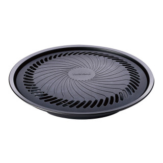 岩谷 烤盘 圆形烧烤煎盘卡式炉户外便携加大不粘无烟烤盘烤肉 升级款-ZK-15(配取盘器)+刷子+夹子+包