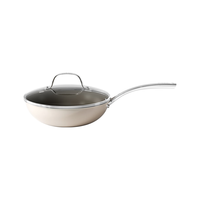  REDCHEF/红厨 无化学涂层 钛陶瓷不粘平底小炒菜锅