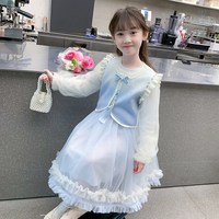 淘麦麦 汉服女童连衣裙2026新款春装儿童国风中式公主裙春秋女孩网红裙子