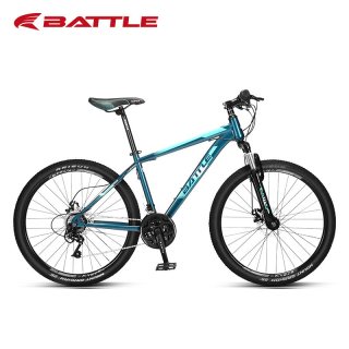 邦德富士达 自行车男女成人24级变速山地车碟刹减震前叉 极光蓝