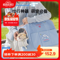 嬉皮狗 猫包宠物包猫咪背包外出包便携宠物狗包大耳狗 蓝色小号