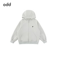 oddtails 卡通绣花 男童连帽外套 灰白色