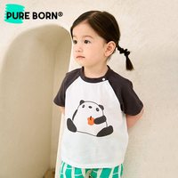 pureborn [短袖合集]博睿恩男女宝宝t恤短袖春夏款儿童衣服可爱卡通透气a类