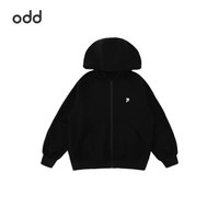 oddtails 卡通绣花 男童连帽外套 黑色