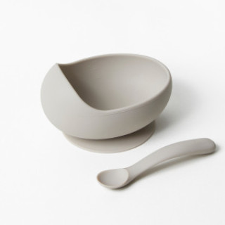 88VIP：KONNY 婴儿硅胶吸盘辅食碗勺套装进口防摔宝宝自主进食碗训练勺