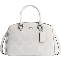  COACH/蔻驰 经典标志 女士手提包 SV/白色/粉笔白色