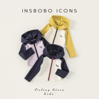 insbobo 女童外套2026春季新款儿童卫衣女宝宝好看上衣7A抗菌童装女孩衣服