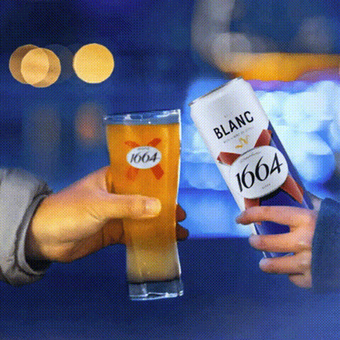 带上这个露营也太出片了：1664凯旋 1664白啤酒 柑橘风味 500ml*12罐