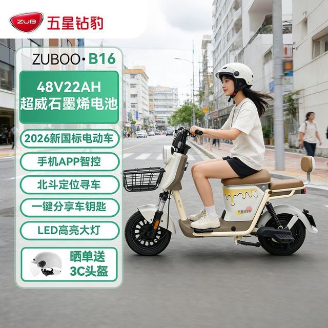 五星钻豹 B16 新国标电动自行车 48V22Ah