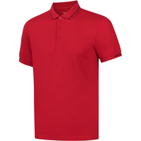 LI-NING/李宁 吸汗透气 男士Polo衫 公牛红-袖口LOGO(男款) 2XL