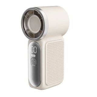 巨炮 手持涡轮高转速风扇 无刷电机+智能数显+100档可调 白色