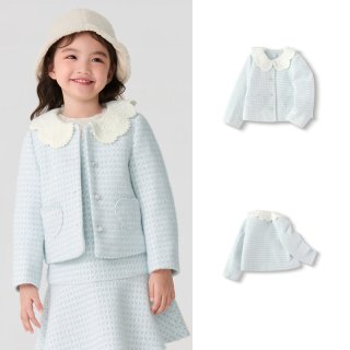 巴拉巴拉 童装女童棉服千鸟格小香风外套短款冬装时髦洋气翻领甜美