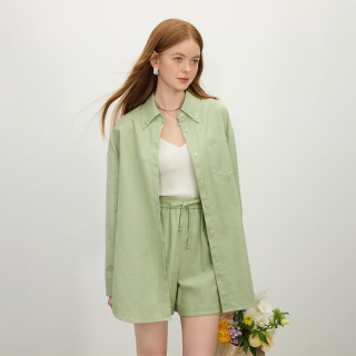 范思蓝恩 女士棉麻套装 2119