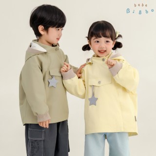 bi8bo26春装新款儿童外套男女童三防风衣夹克韩系休闲冲锋衣36096