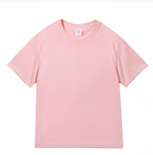 勋阳宇乐 200g精梳纯棉圆领短袖 嫩粉色