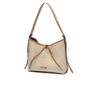 百丽 复古海鸥老花hobo包