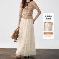  CHIU·SHUI/秋水伊人 设计感系带 女士针织衫 半身蛋糕裙