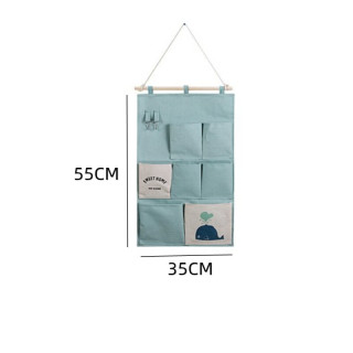 温诗欧 北欧风棉麻7兜挂袋