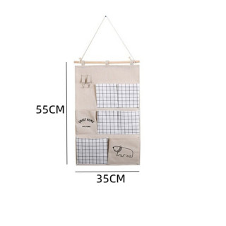 温诗欧 创意棉麻挂袋大容量收纳