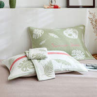 多兰诗 原棉纱枕巾枕罩枕巾一对 52cm*78cm