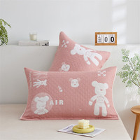 多兰诗 原棉纱枕巾枕罩枕巾一对 52cm*78cm