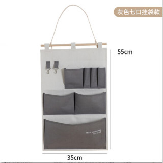 温诗欧 棉麻门后挂袋手机置物