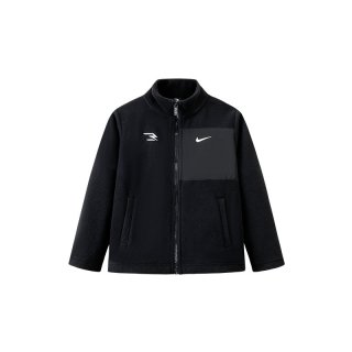 NIKE 3brand童装男女童加绒外套儿童夹克2025冬季新款保暖冬装潮