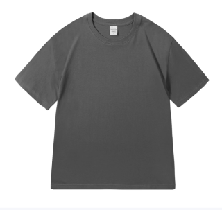 勋阳宇乐 200g精梳纯棉圆领短袖 深灰色