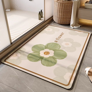 KAYE 浴室地垫 洗浴间速干防滑垫 -浅杏米 40X60cm