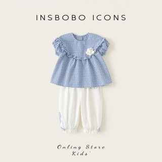 insbobo 女童夏套装2026新款女宝宝夏装儿童衣服短袖洋气小女孩夏季穿搭潮