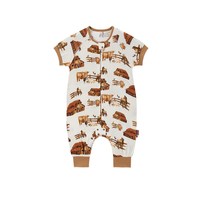 milkbarn 儿童长袖蚕丝睡袋短袖婴儿春夏季宝宝四季通用