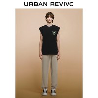  URBAN REVIVO 卡通趣味毛巾绣 男士无袖背心
