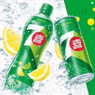 口感清爽不甜腻：七喜 柠檬味 碳酸饮料汽水 330ml*24罐
